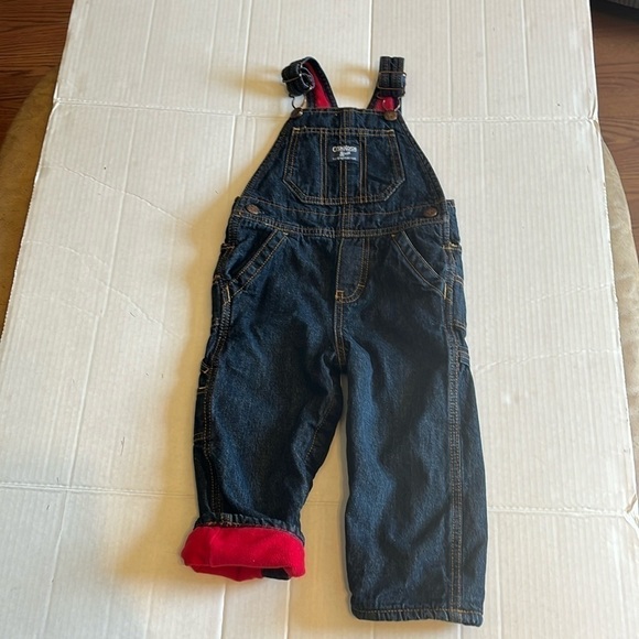 Oshkosh B’gosh-18 months-darker wash blue-carpenter,lined, bib overalls. - Picture 1 of 12
